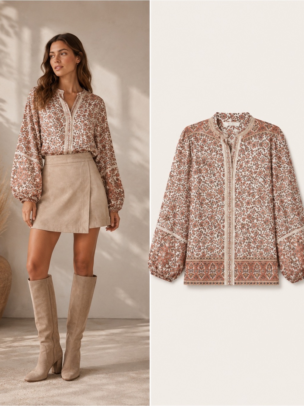 NEW! Spell & The Gypsy Jasmine Blouse | Cream Floral Boho Top Sz XS